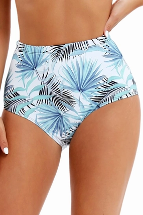 Micosuza Women's Swim Bottom High Waist Retro Basic Full Coverage Bikini Tankini Swimsuit Briefs
