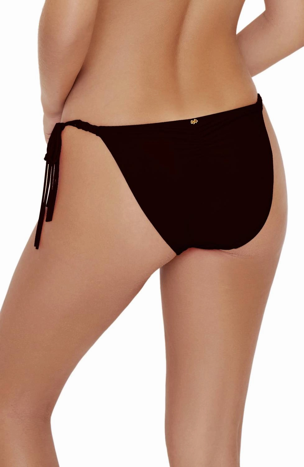 Mila Tie Side Full Bikini Bottom In Black
