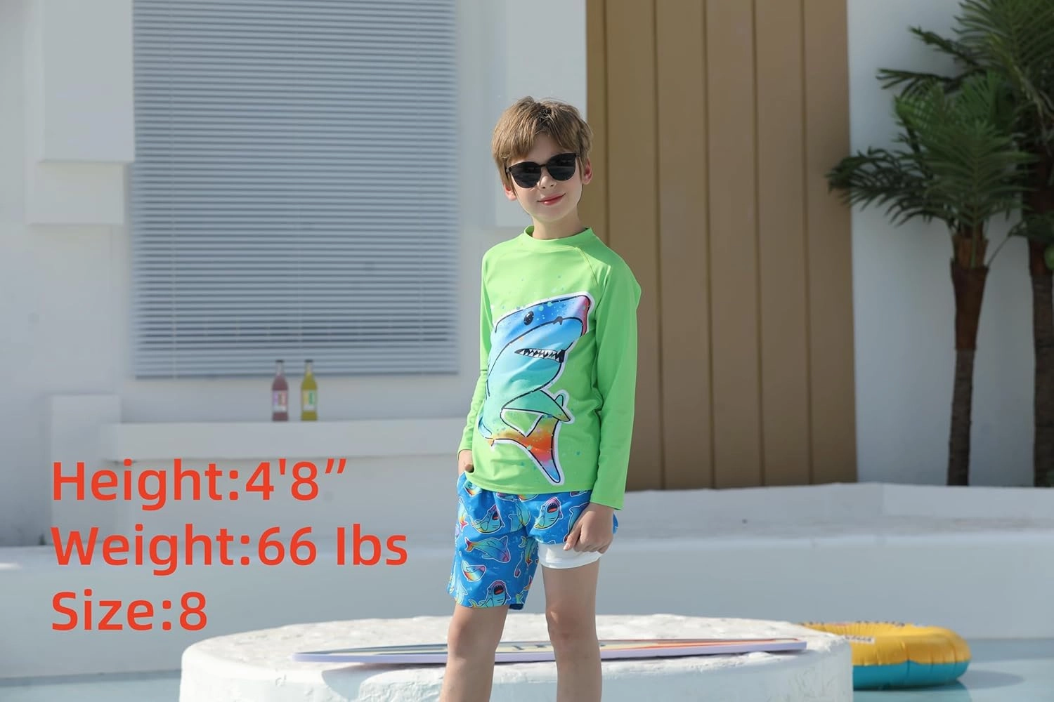 MILANKERR Toddler Boys Rash Guard Sets,Swim Trunks with Compression Liner,Swim Shirt Sets