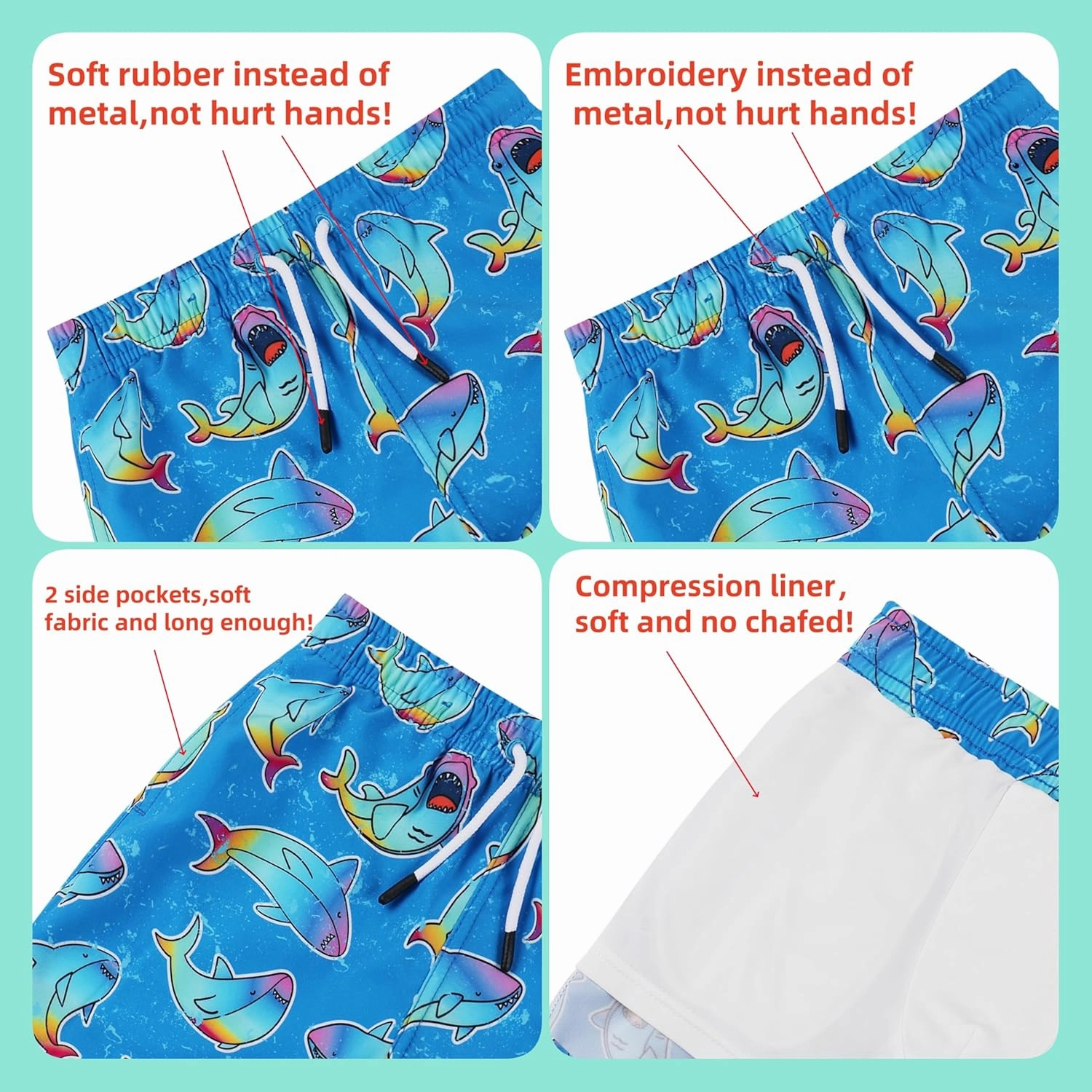 MILANKERR Toddler Boys Rash Guard Sets,Swim Trunks with Compression Liner,Swim Shirt Sets