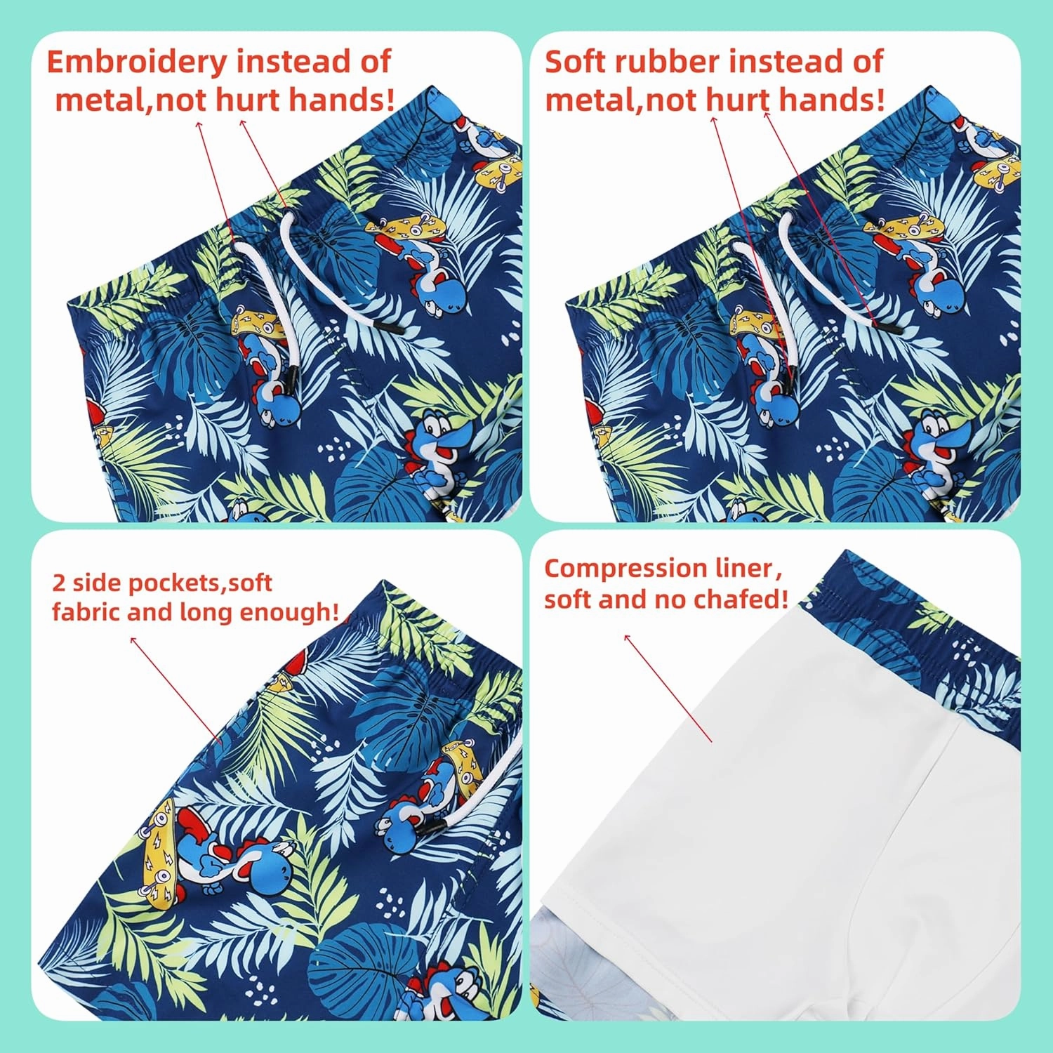 MILANKERR Toddler Boys Rash Guard Sets,Swim Trunks with Compression Liner,Swim Shirt Sets