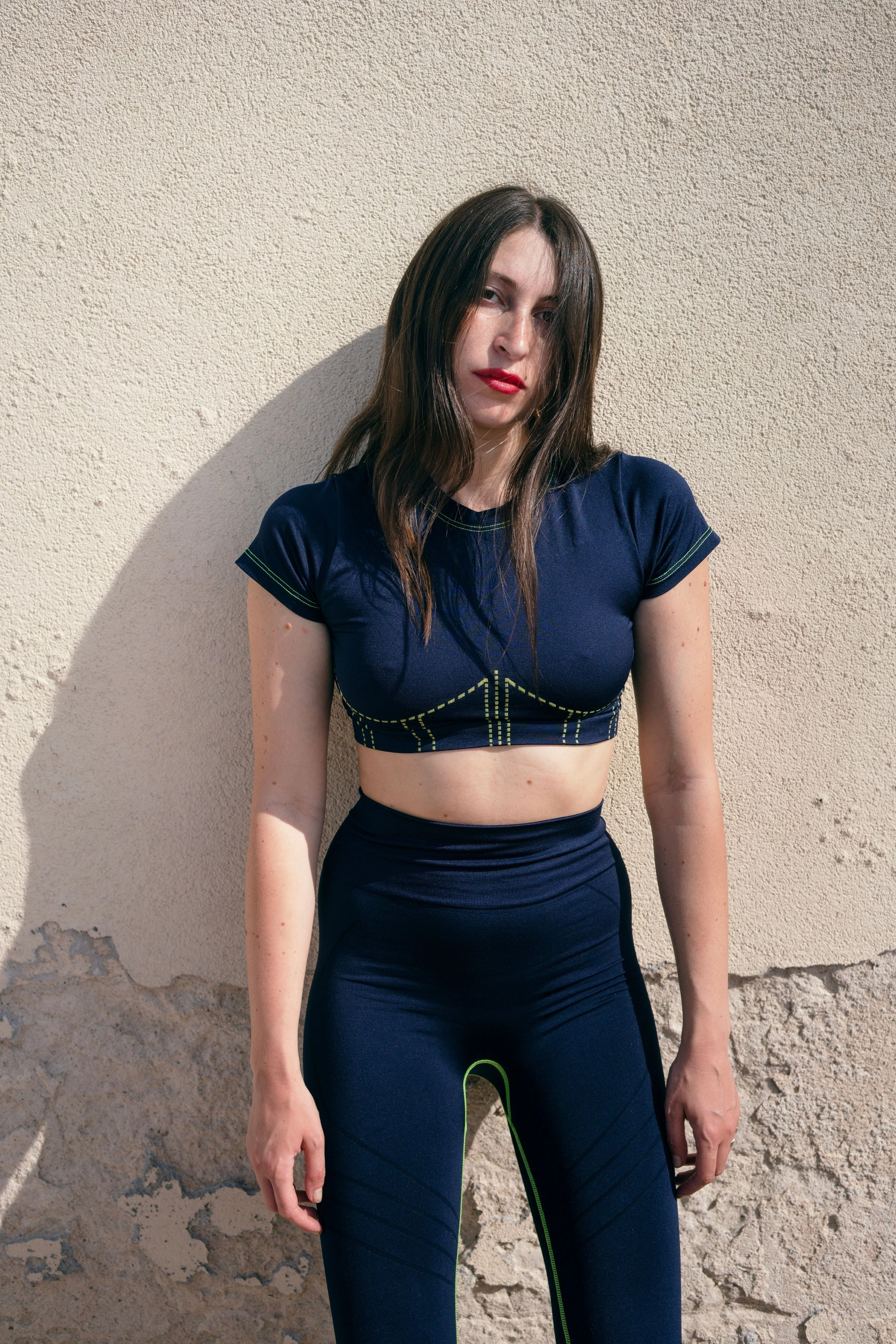 MINDFUL T-Shirt | Eclipse with Neon Contour Stitching