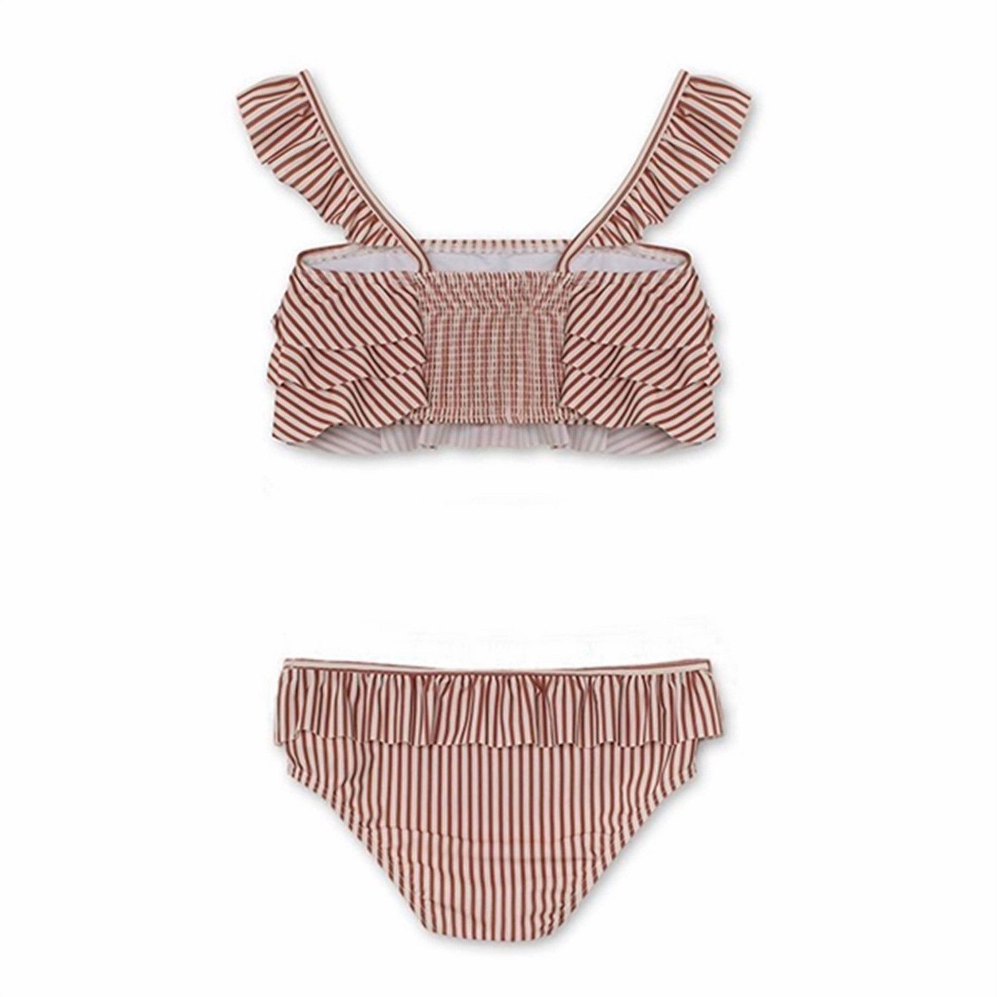 MINI A TURE Guilia Printed UV50 Bikini Acorn Brown Stripes