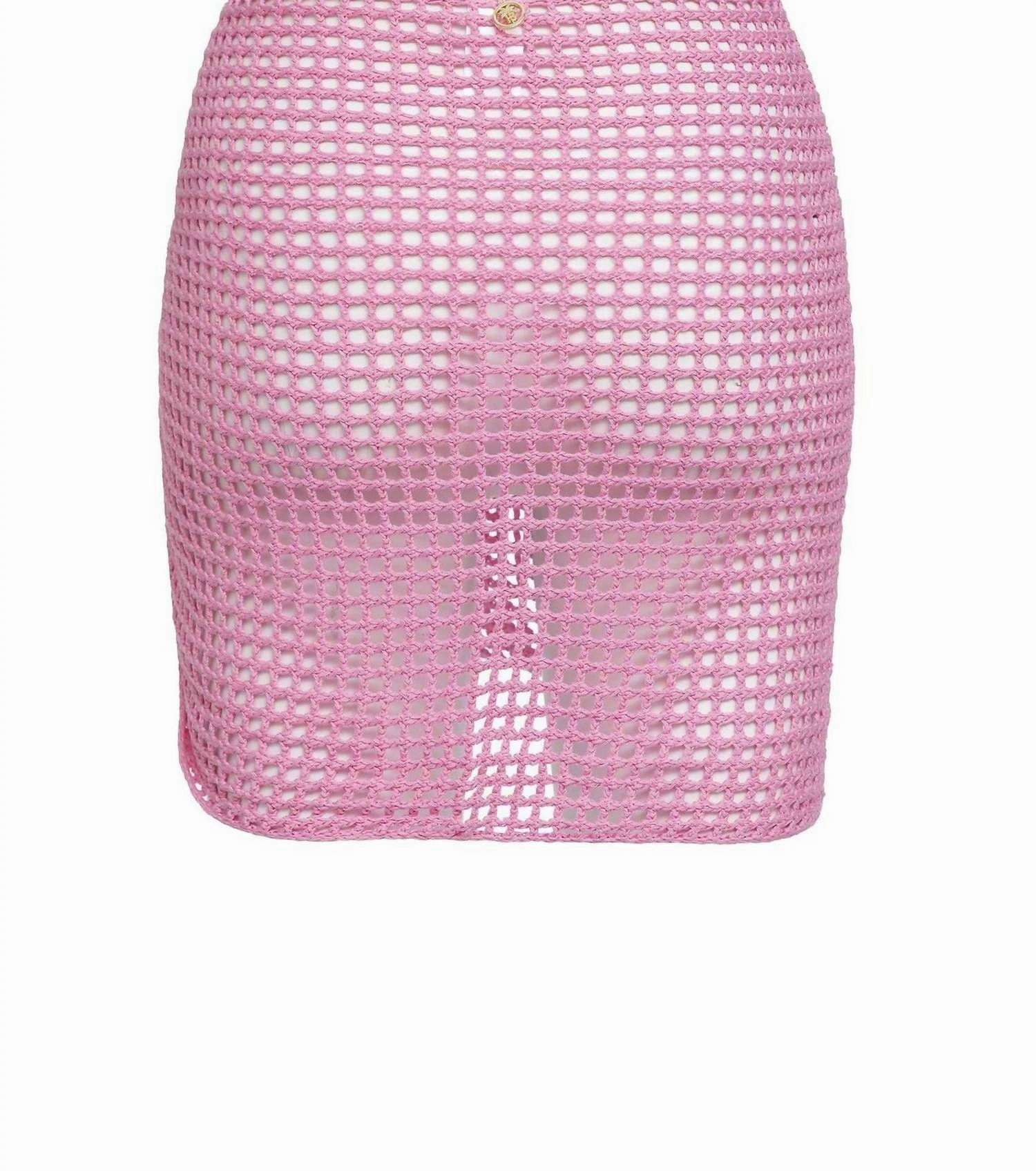 Mini Net Sarong In Pink Cream