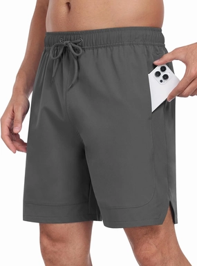 MoFiz Mens Swim Trunks 7inch Swim Shorts with Compression Liner Swimming Suits Board Shorts Surf Short Bathing Suit