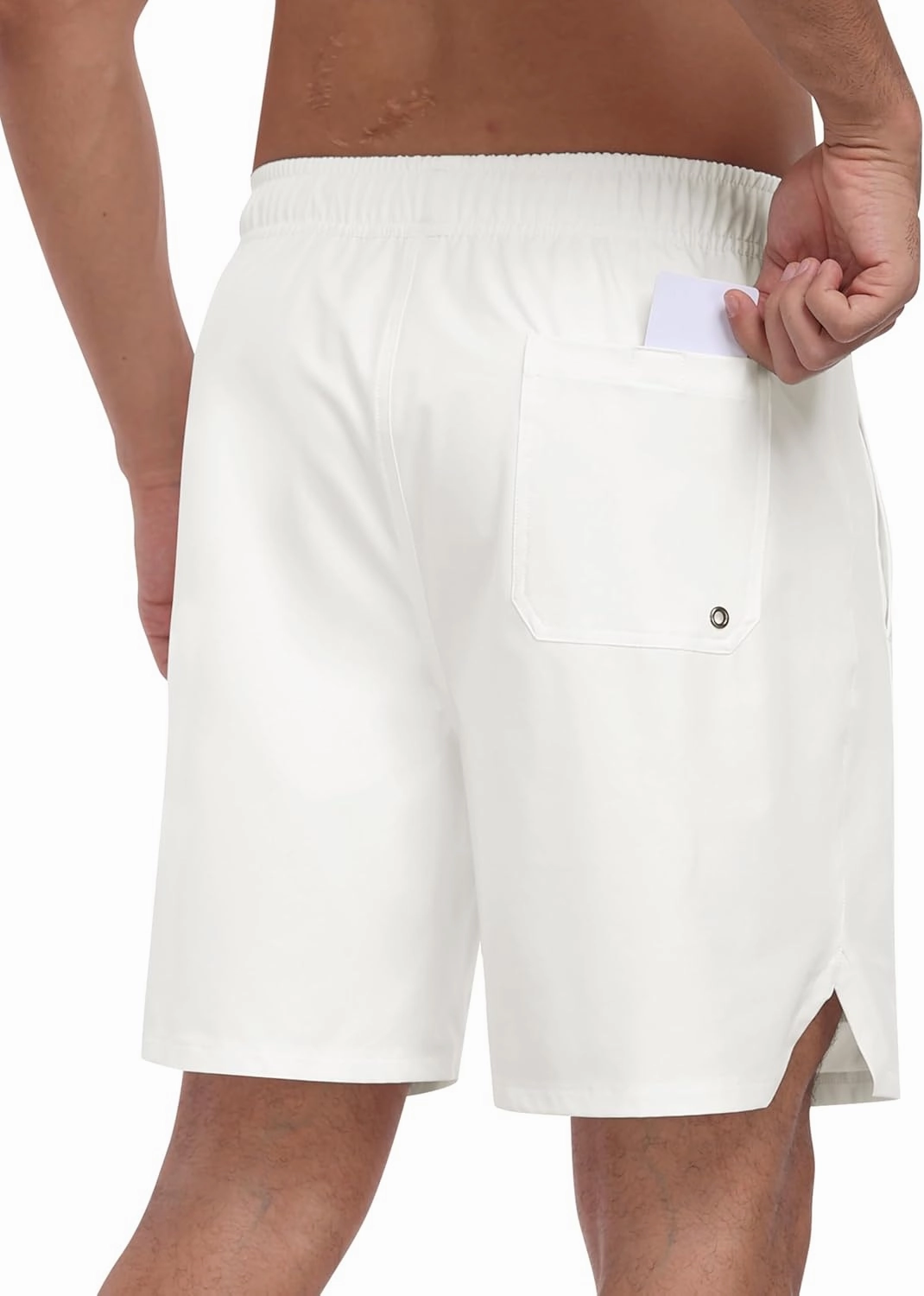 MoFiz Mens Swim Trunks 7inch Swim Shorts with Compression Liner Swimming Suits Board Shorts Surf Short Bathing Suit