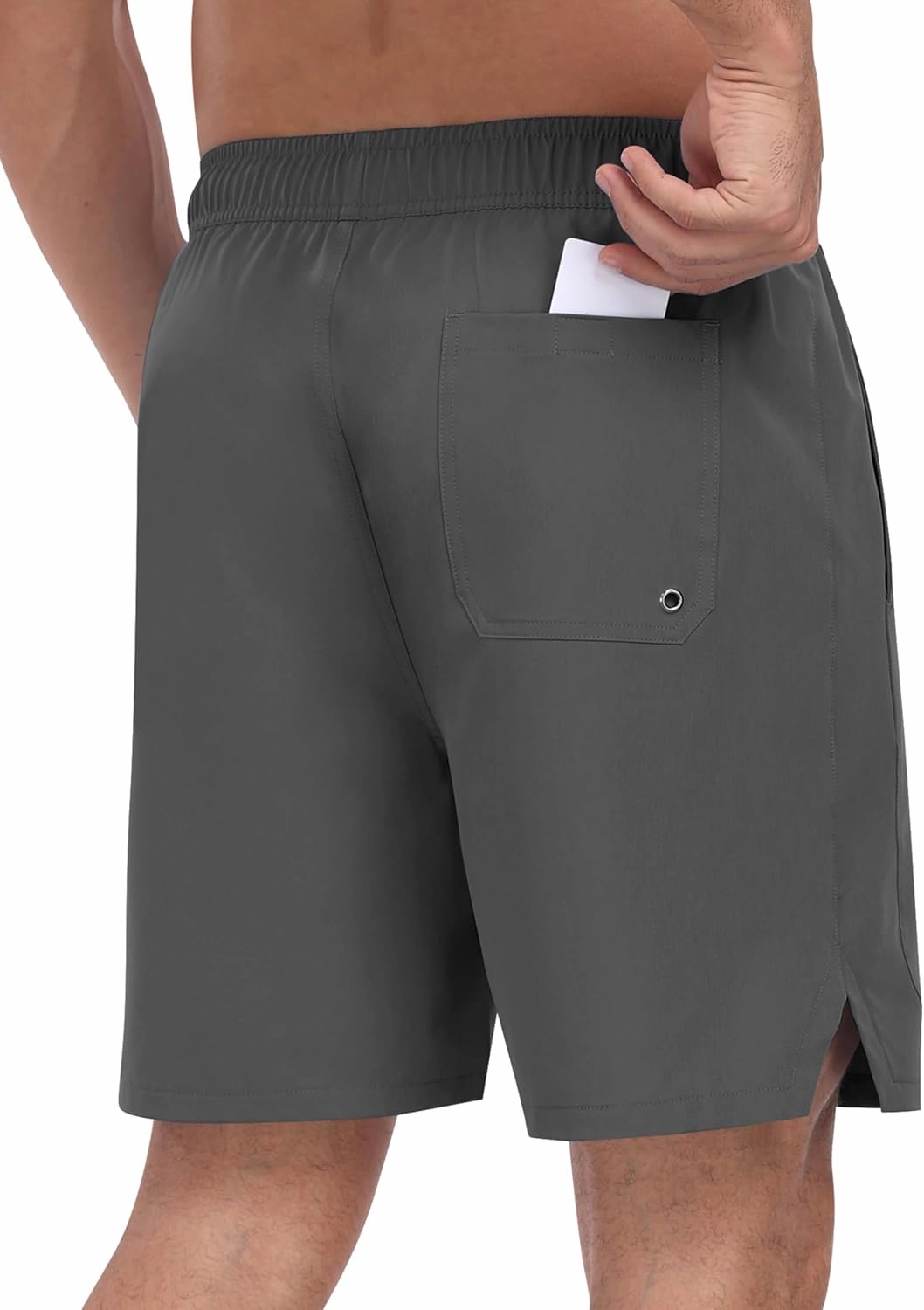 MoFiz Mens Swim Trunks 7inch Swim Shorts with Compression Liner Swimming Suits Board Shorts Surf Short Bathing Suit