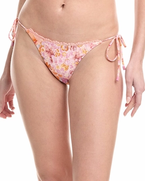 Monte and Lou Crochet Trim Tie Side Bikini Bottom
