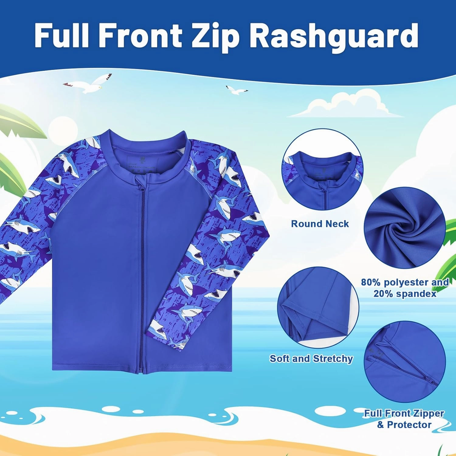 MooMoo Baby Rash Guard Swimsuit Set Reusable Swim Diapers Long Sleeve UPF 50  Swim Shirt for Swim Lesson and Pool