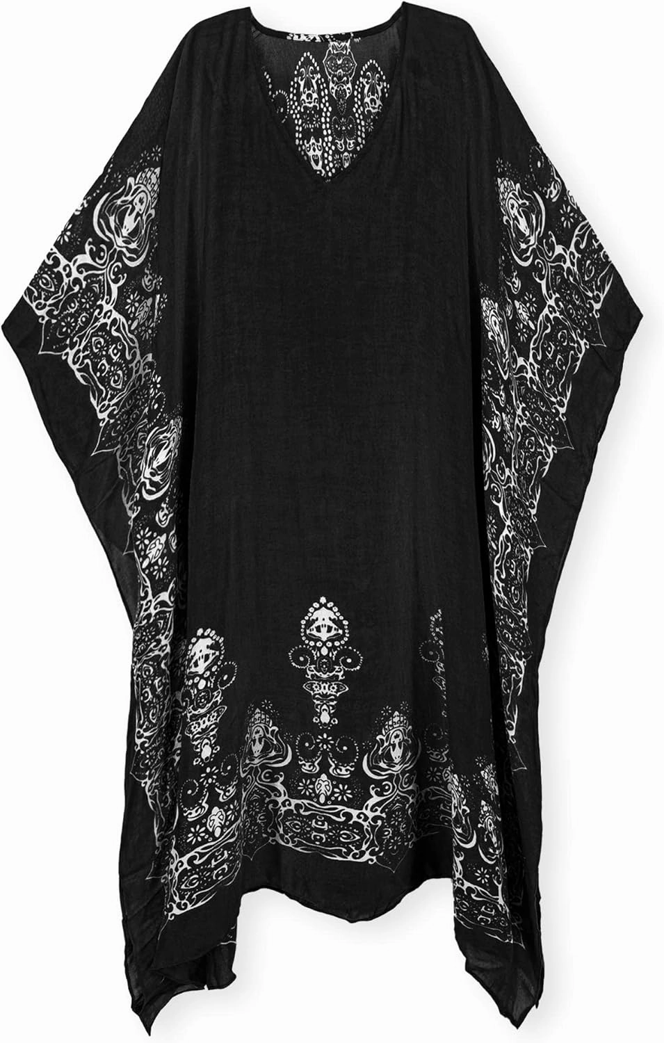Moss Rose Women's Swimsuit Cover up Beach Kaftan for Bathing Suit with Floral Pattern