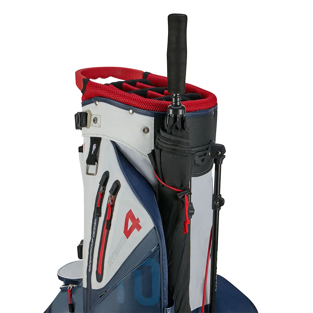 Big Max Aqua Hybrid 4 Waterproof Stand Bag - Navy/White/Red, Golf club head covers, Personalized golf tees, Senior golf clubs