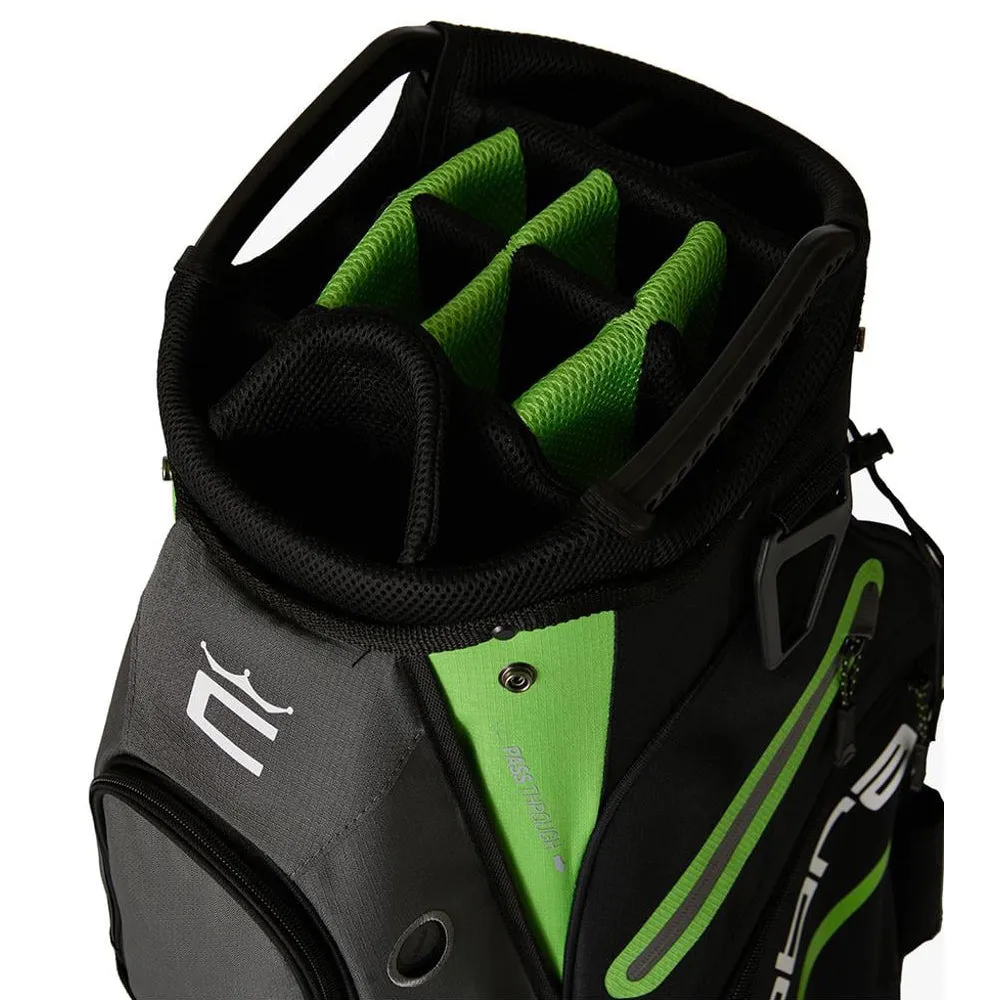 Cobra Signature Cart Bag - Black/Grey/Green, Nike Air Zoom golf shoes, Golf belt with ball marker