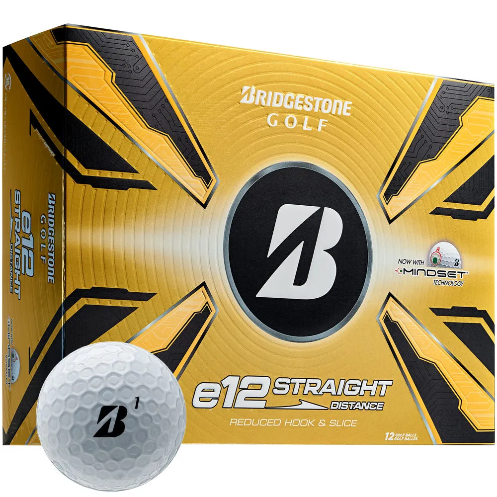 Moving Fast Bridgestone e12 Straight Golf Balls - White - 12 Pack Limited Edition, Golf fitness equipment, Golf bag rain cover, USGA approved golf balls