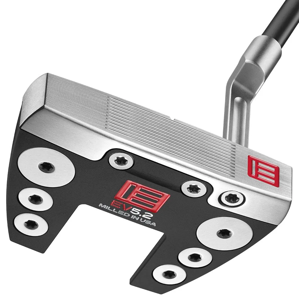 Evnroll EV5.2 Duo Short Plumber Players Mallet Putter - 340g, Yellow golf balls, Soft feel golf balls