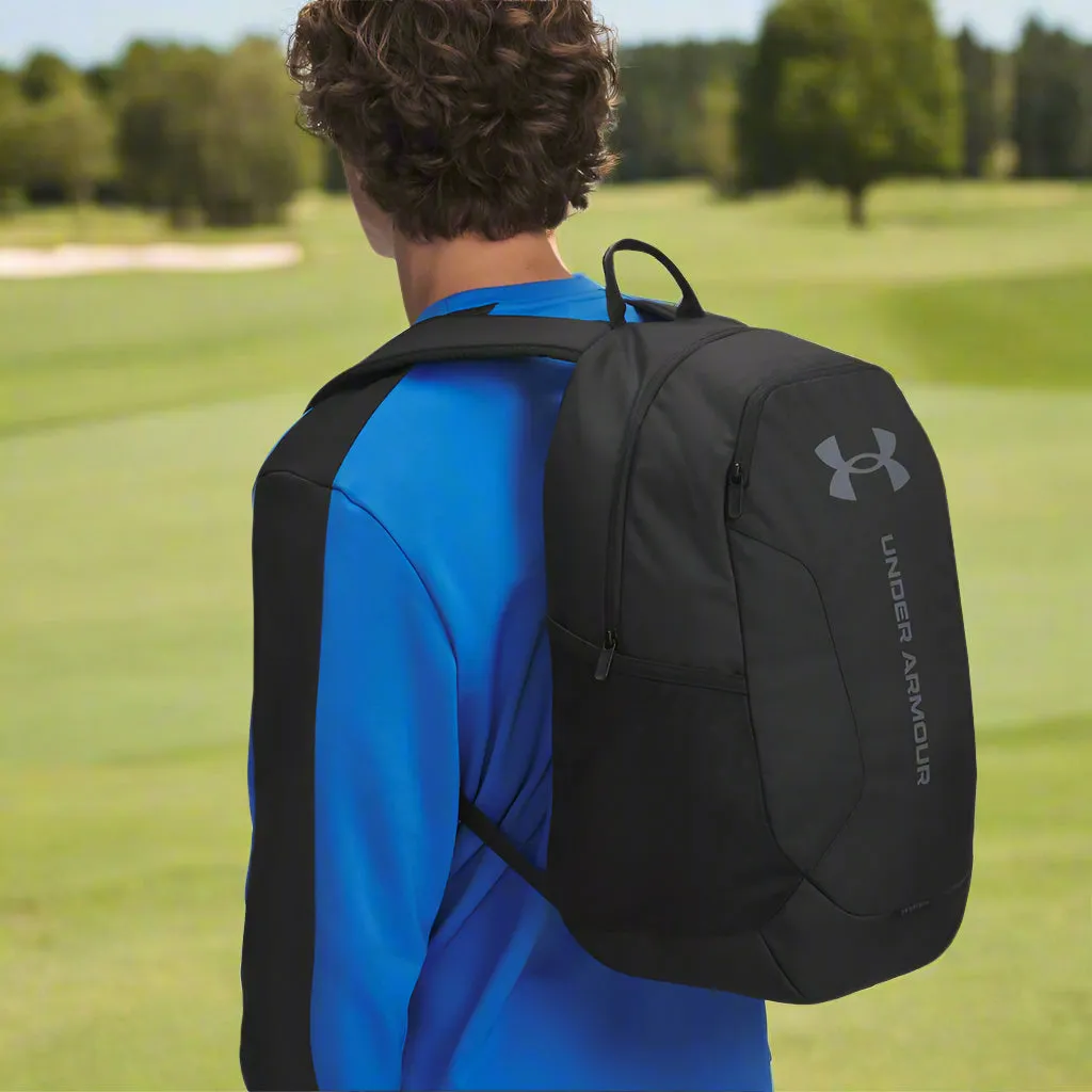 Under Armour Hustle Lite Backpack - Black/Castlerock, Cyber Monday golf discounts, Golf ball beer cooler, Golf cleats replacement