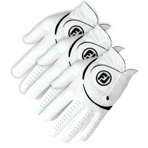Must-Have FootJoy WeatherSof Golf Glove (3 Pack) - White/Black Pick of the Season, Golf posture corrector, Golf belt with ball marker
