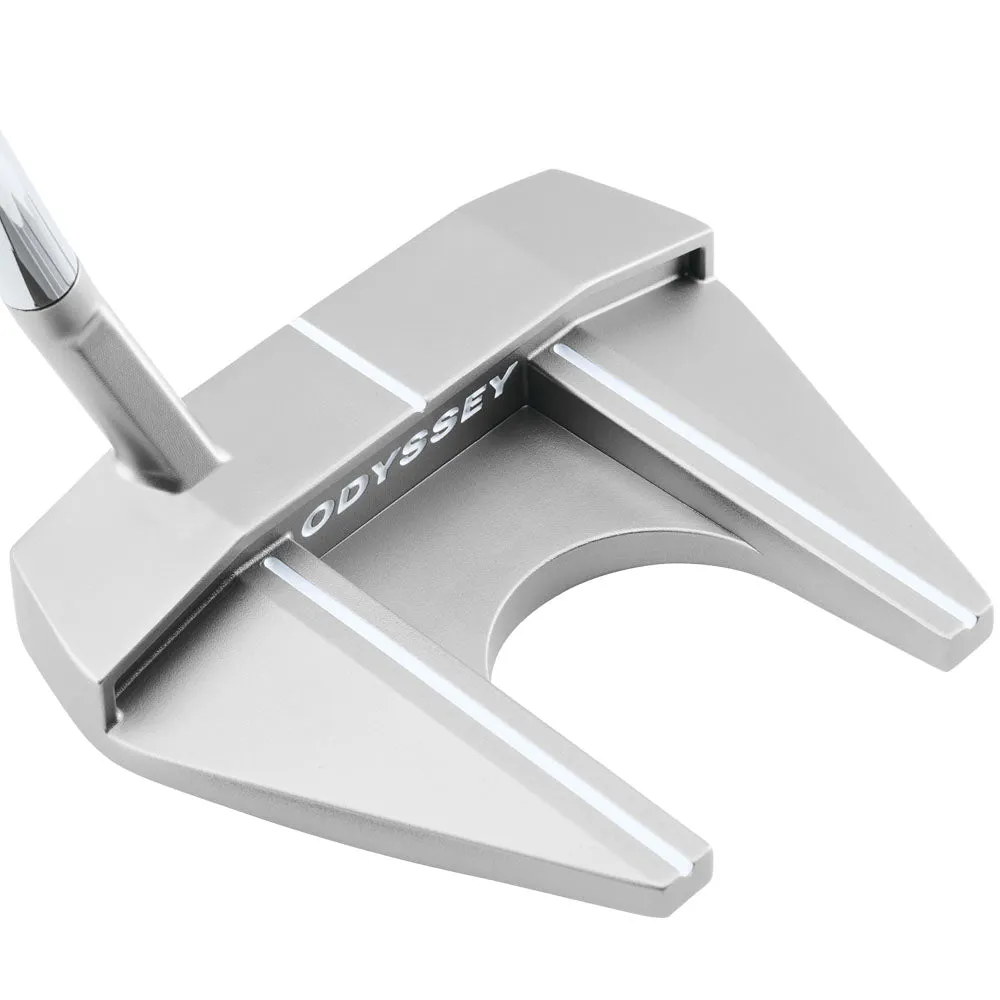 Odyssey Ai-One Silver Putter - #7 S, MOI golf club technology, Golf mat for home
