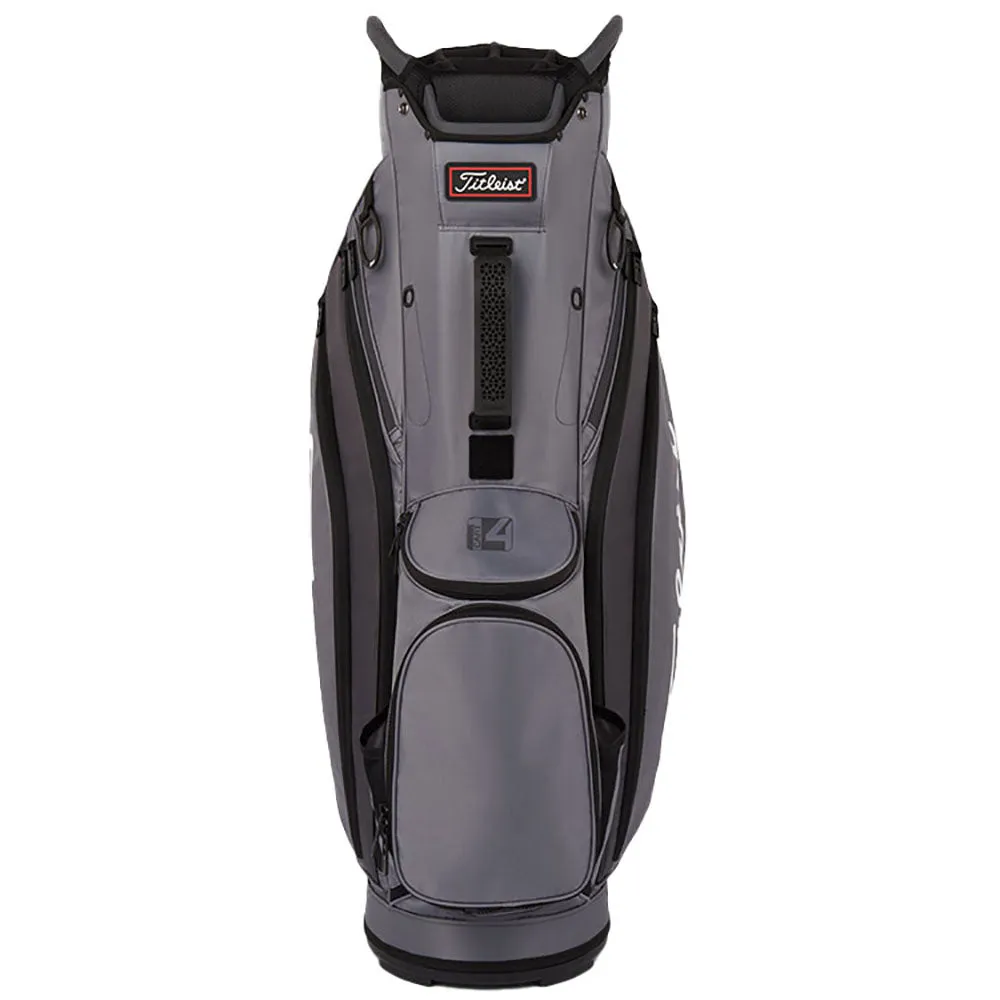 Titleist Cart 14 Lightweight Cart Bag - Charcoal/Graphite/Black, Golf swing trainer, Golf club travel bag hard case