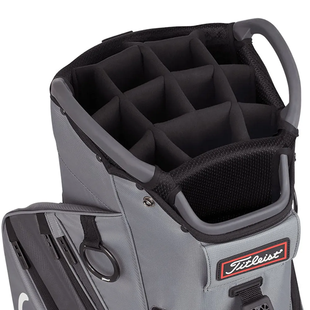 Titleist Cart 14 Lightweight Cart Bag - Charcoal/Graphite/Black, Golf fitness equipment, Golf tournament gifts, Affordable golf clubs