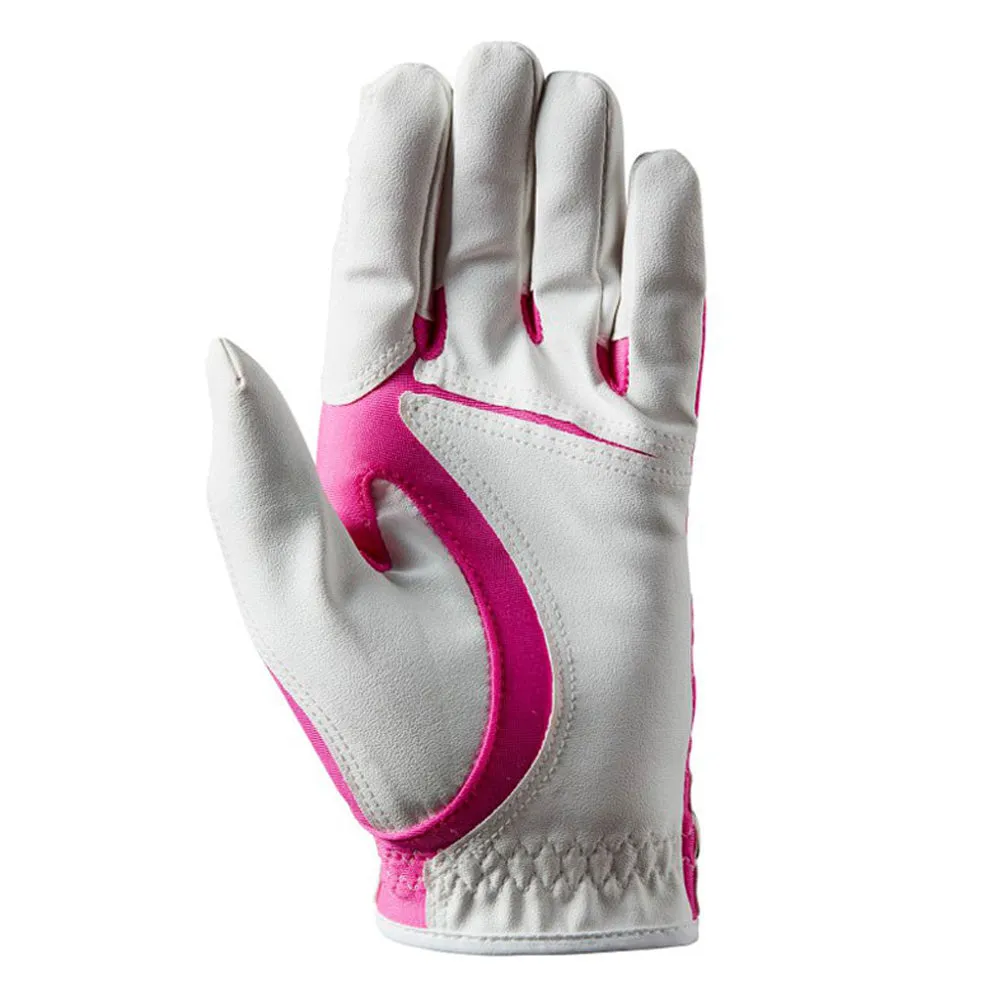 Wilson Ladies Fit All Golf Glove - Pink/White, Electric golf trolley