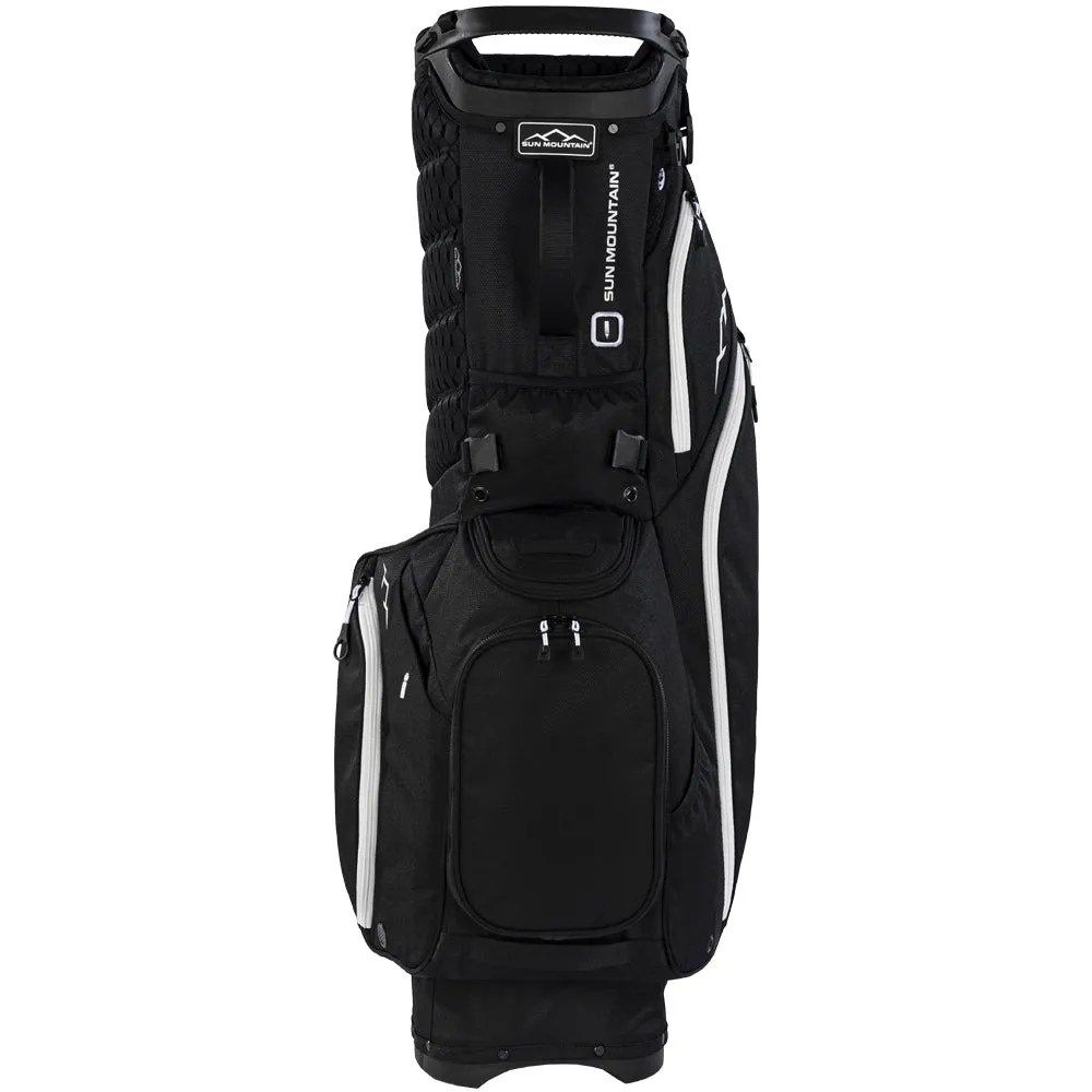 Sun Mountain Eclipse 3.5 Stand Bag - Black/White, Portable golf net, Golf gear for tall men, Golf club head covers