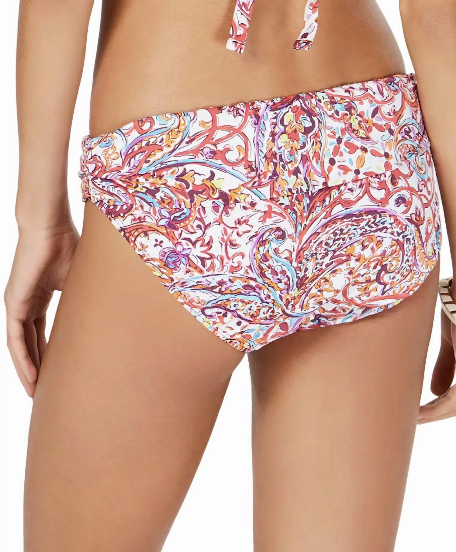 Mystic Paisley Shirred Band Hipster In Plum