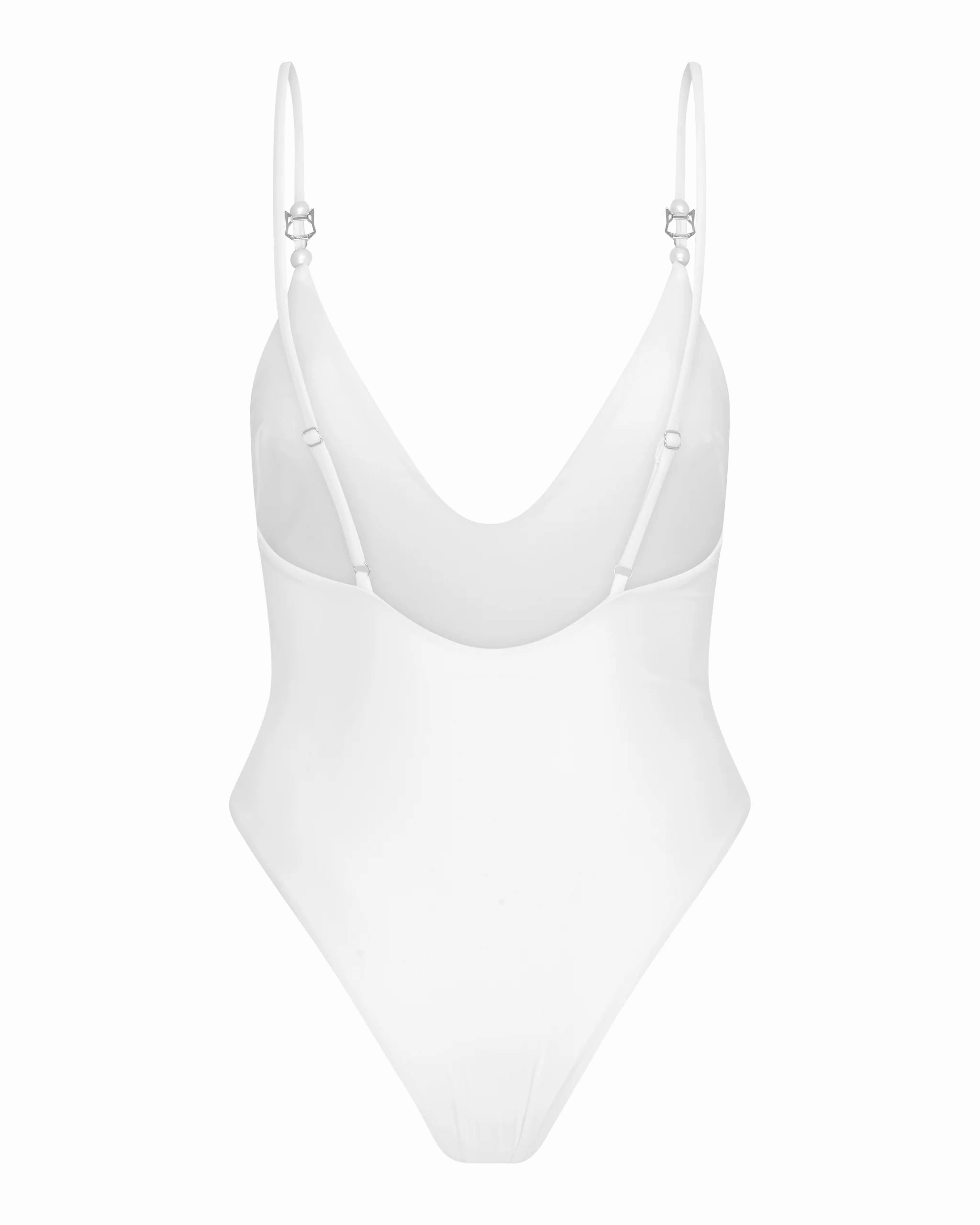 Naked Wolfe Blue Haven One Piece White Swimsuit