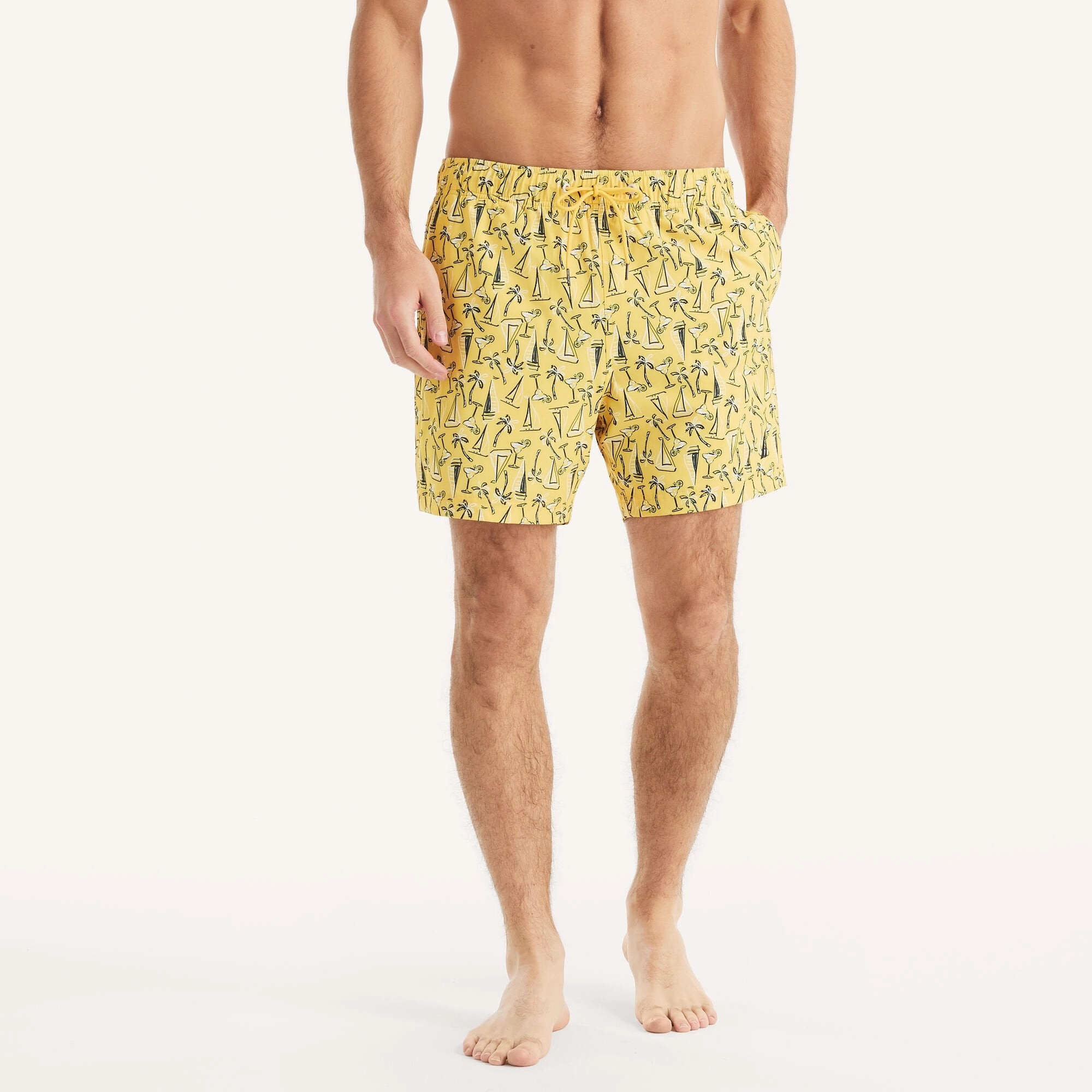 Nautica Mens 6" Printed Quick-Dry Swim