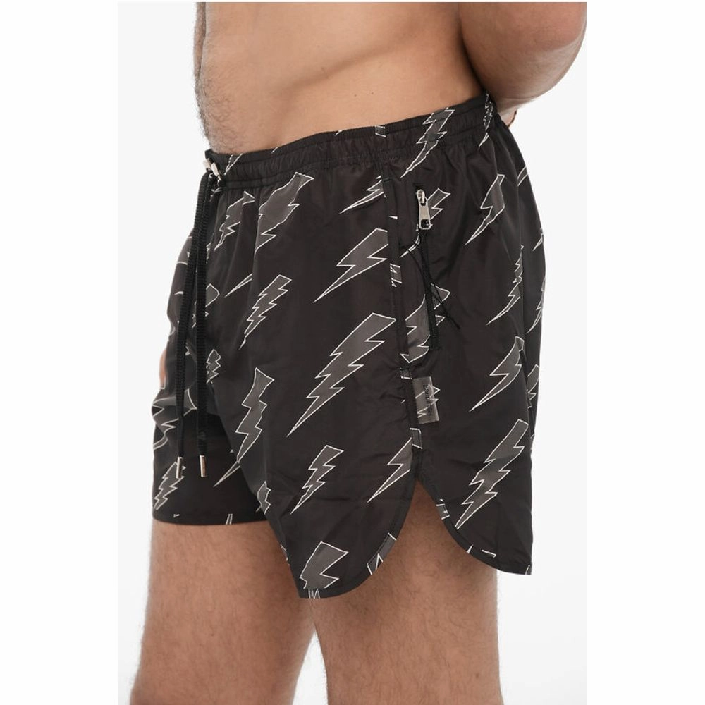 Neil Barrett All Over Thunderbolt Printed Swim Men's Shorts