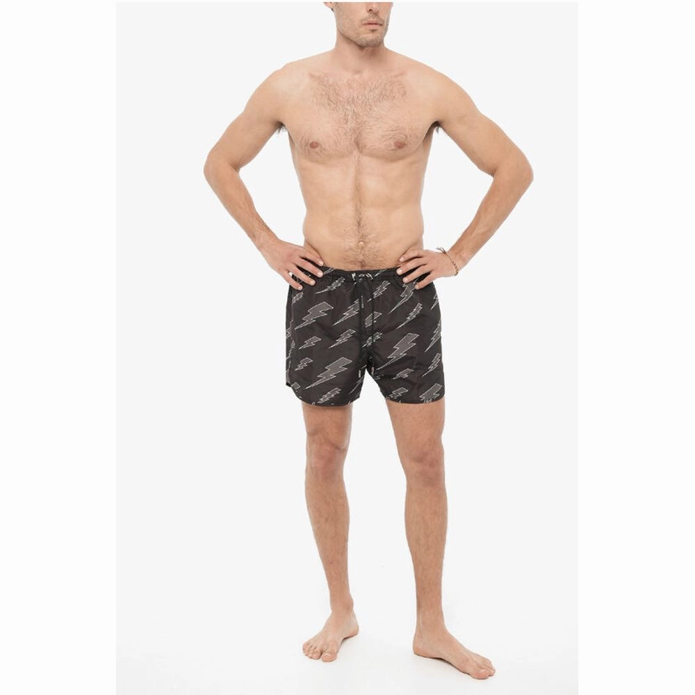 Neil Barrett All Over Thunderbolt Printed Swim Men's Shorts