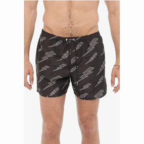 Neil Barrett All Over Thunderbolt Printed Swim Men's Shorts