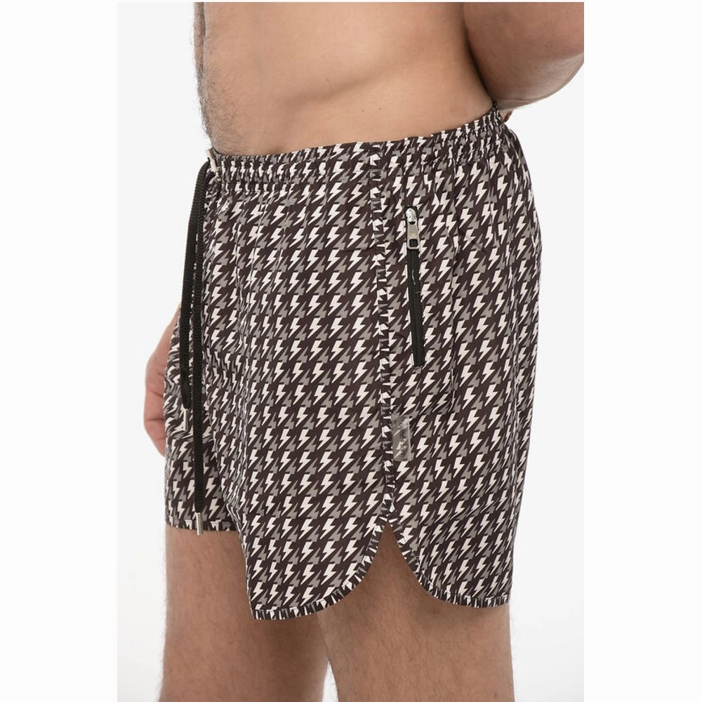 Neil Barrett All Over Thunderbolt Printed Swim Men's Shorts