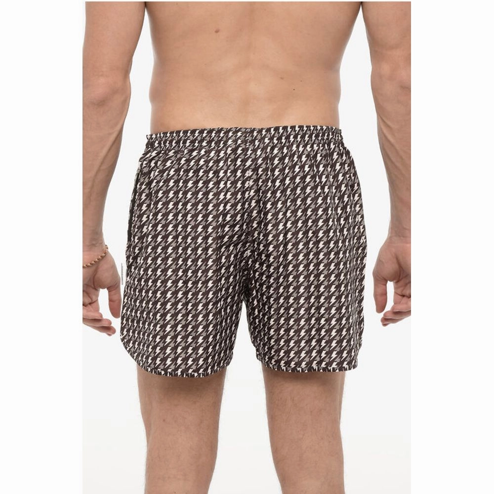 Neil Barrett All Over Thunderbolt Printed Swim Men's Shorts