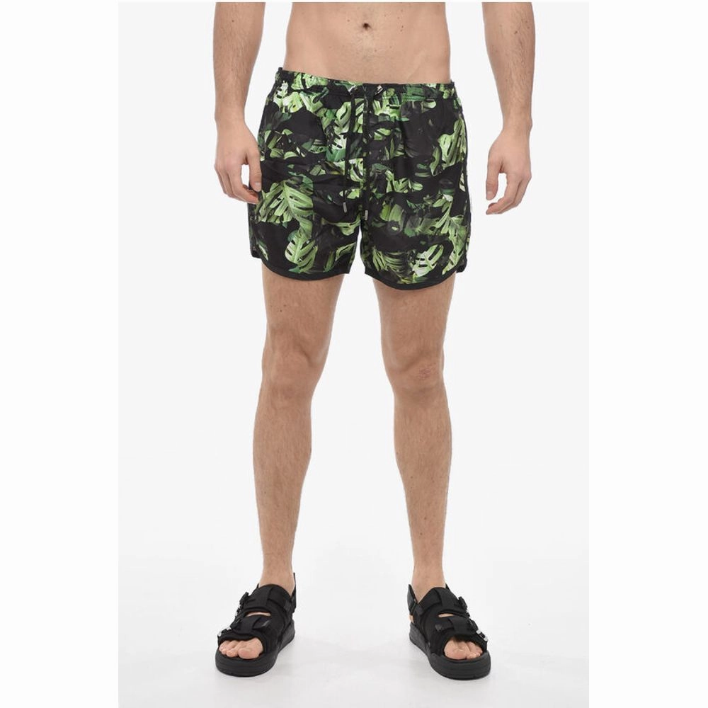 Neil Barrett Plant-Motif Swim Men's Shorts