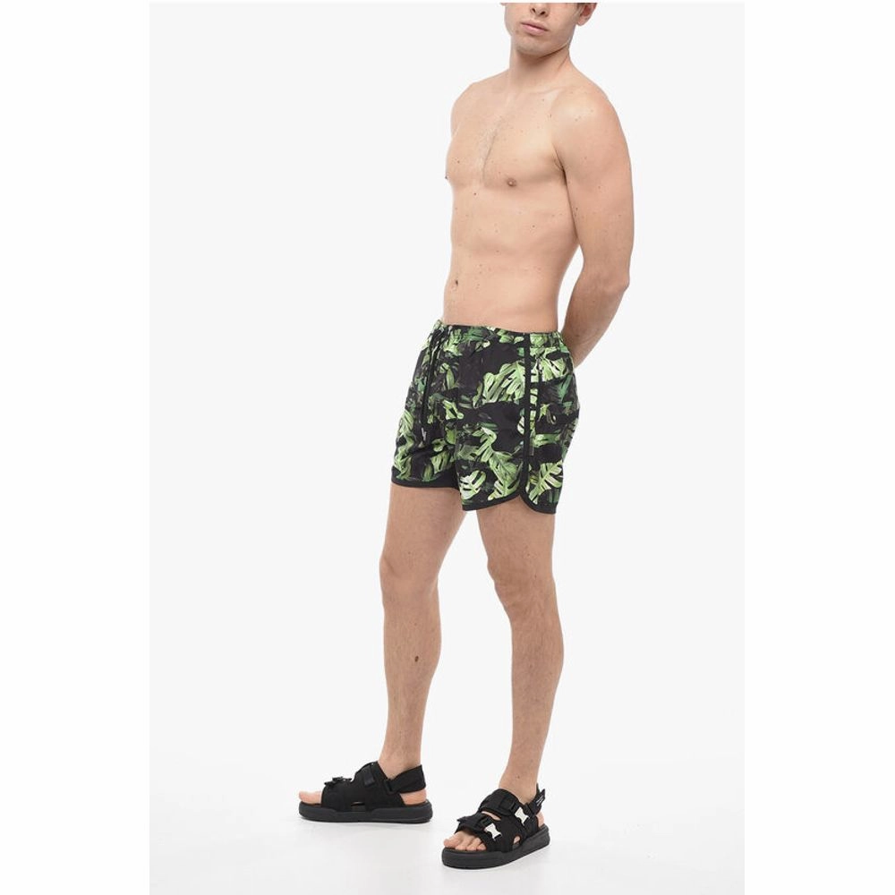 Neil Barrett Plant-Motif Swim Men's Shorts