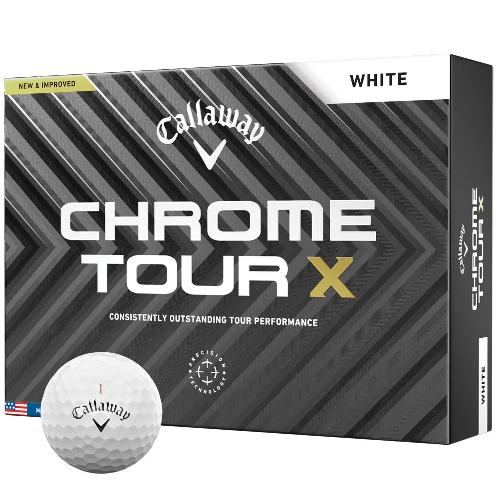 New & Noteworthy Callaway Chrome Tour X Golf Balls - White - 12 Pack Instant Classic, Summer golf shoes, MOI golf club technology