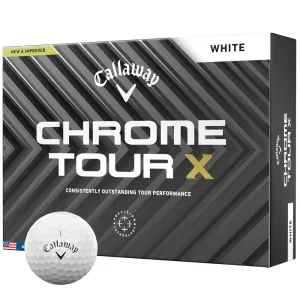 New & Noteworthy Callaway Chrome Tour X Golf Balls - White - 12 Pack Instant Classic, Summer golf shoes, MOI golf club technology