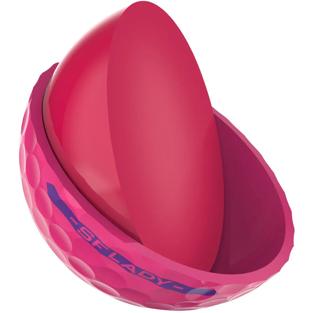 Srixon Soft Feel Ladies Golf Balls - Pink - 12 Pack, Golf accessories for beginners