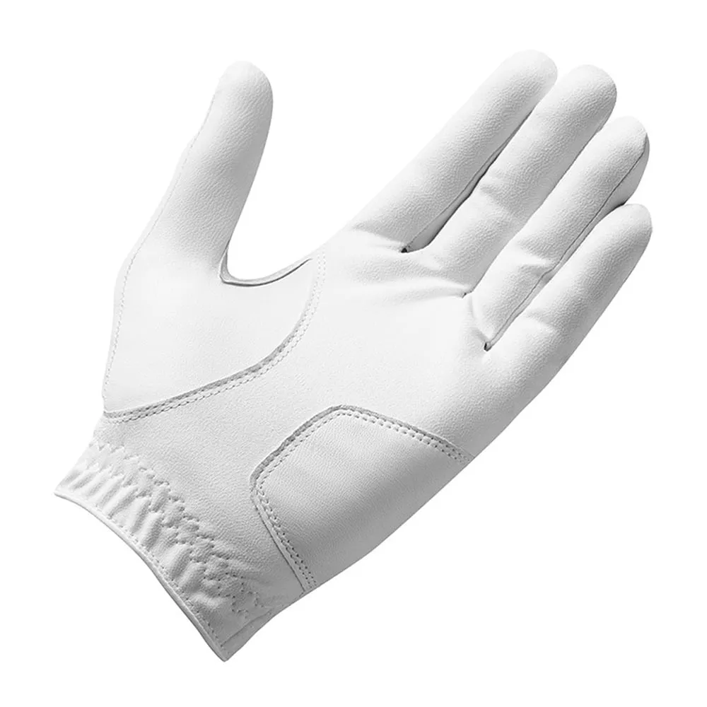 TaylorMade Ladies Stratus Tech Leather Golf Glove - White, Waterproof golf jacket