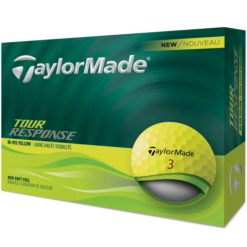 TaylorMade Tour Response Balls - 4 for 3 - Yellow, Golf rain gloves, Golf meme gifts
