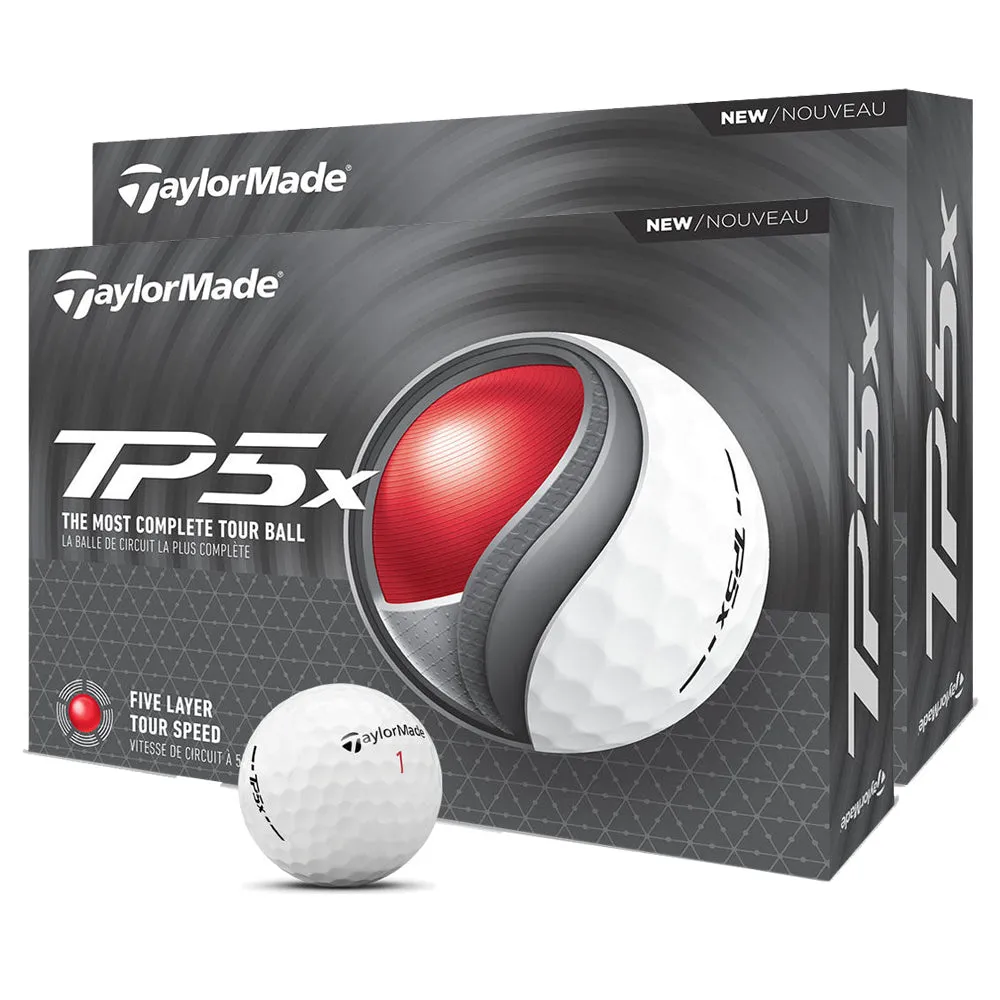 New & Noteworthy TaylorMade TP5x Golf Balls - White - Double Dozen Trending Now, Cadet size golf gloves, Lightweight golf bag, Golf GPS watch