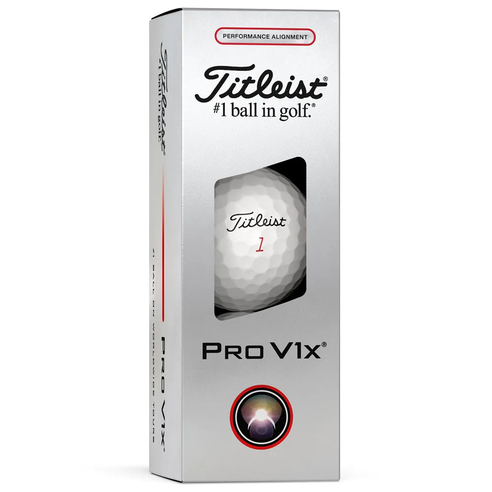 Titleist Pro V1x AIM Performance Alignment Golf Balls - Red - 12 Pack, Golf club travel bag hard case, Adidas golf shoes