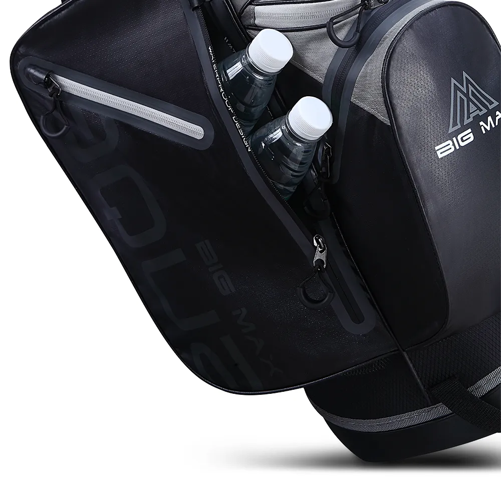 Big Max Aqua Seven G Waterproof Stand Bag - Grey/Black, Golf wedges 52 degree, Golf ball stamp kit
