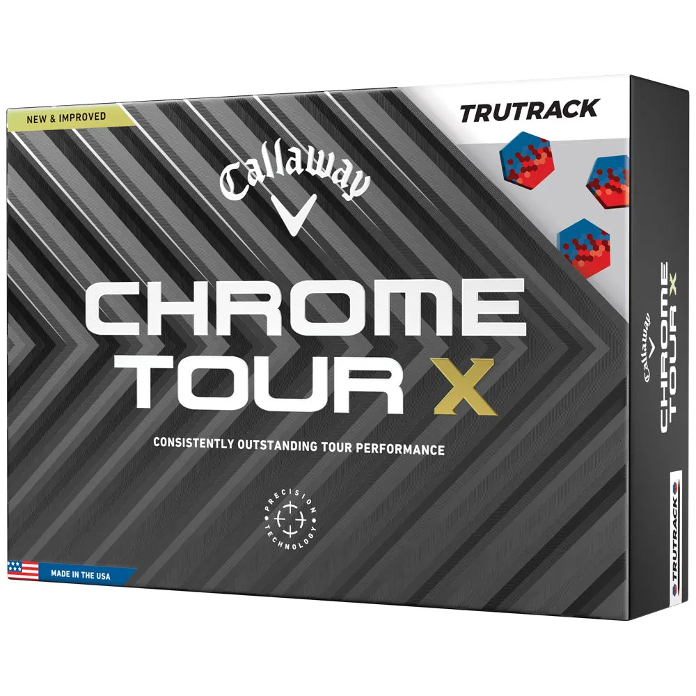 Callaway Chrome Tour X TruTrack Golf Balls - White - 12 Pack, Junior golf clubs set, Team golf uniforms