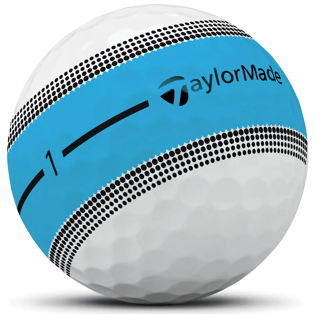TaylorMade Tour Response Stripe Balls - 4 for 3 - Neon Blue, Novelty golf head covers, Rain golf gloves