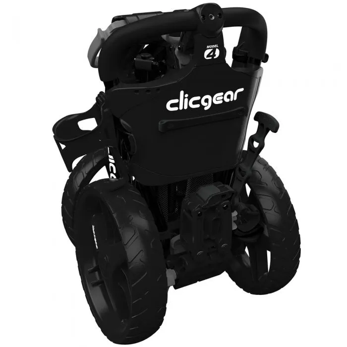 Clicgear 4.0 3-Wheel Push Trolley - Black, Golf divot tool