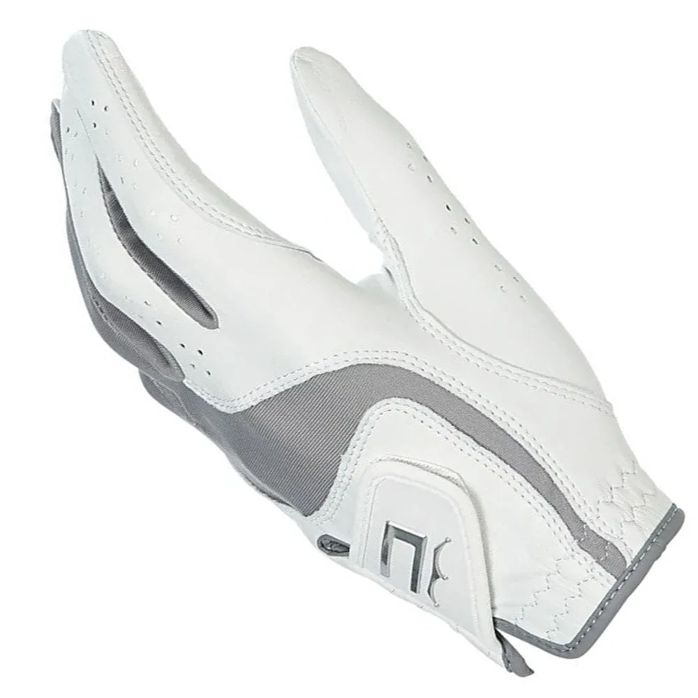 Cobra Ladies Pur Tech Cabretta Leather Golf Glove - White/Silver, Senior golf clubs
