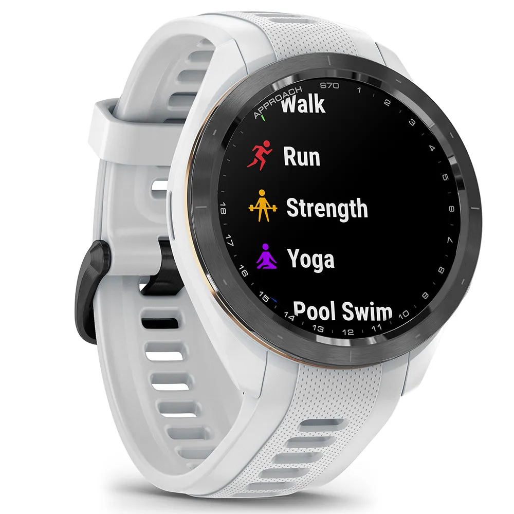 Garmin Approach S70 Golf GPS Smart Watch - White, Custom golf clubs