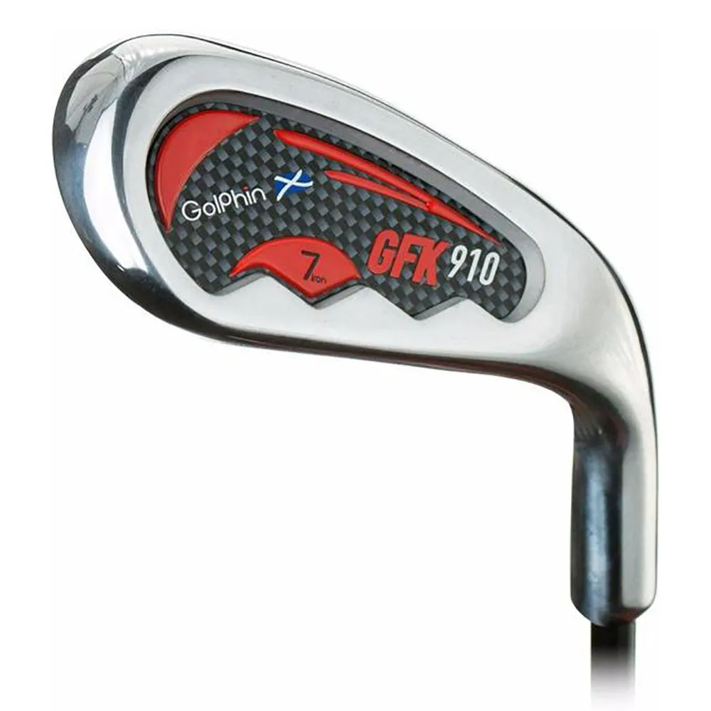 GolPhin GFK 910 Junior Golf Package Set  (Ages 9-10) - Red, Steel shaft golf irons, Golf club grips