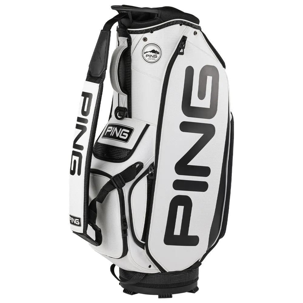 New Favorites Ping Tour Staff 243 Bag - White/Black Act Fast, Golf chipping net, Team golf uniforms